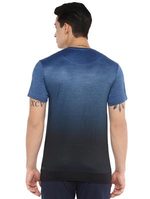blue melange polyester t-shirt - 16373198 - Standard Image - 3