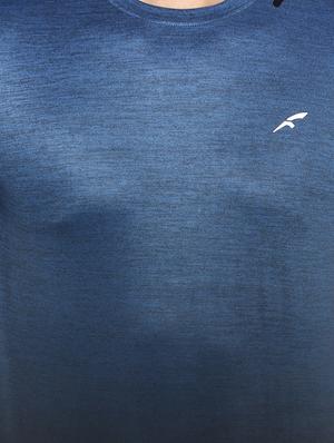 blue melange polyester t-shirt - 16373198 - Standard Image - 5