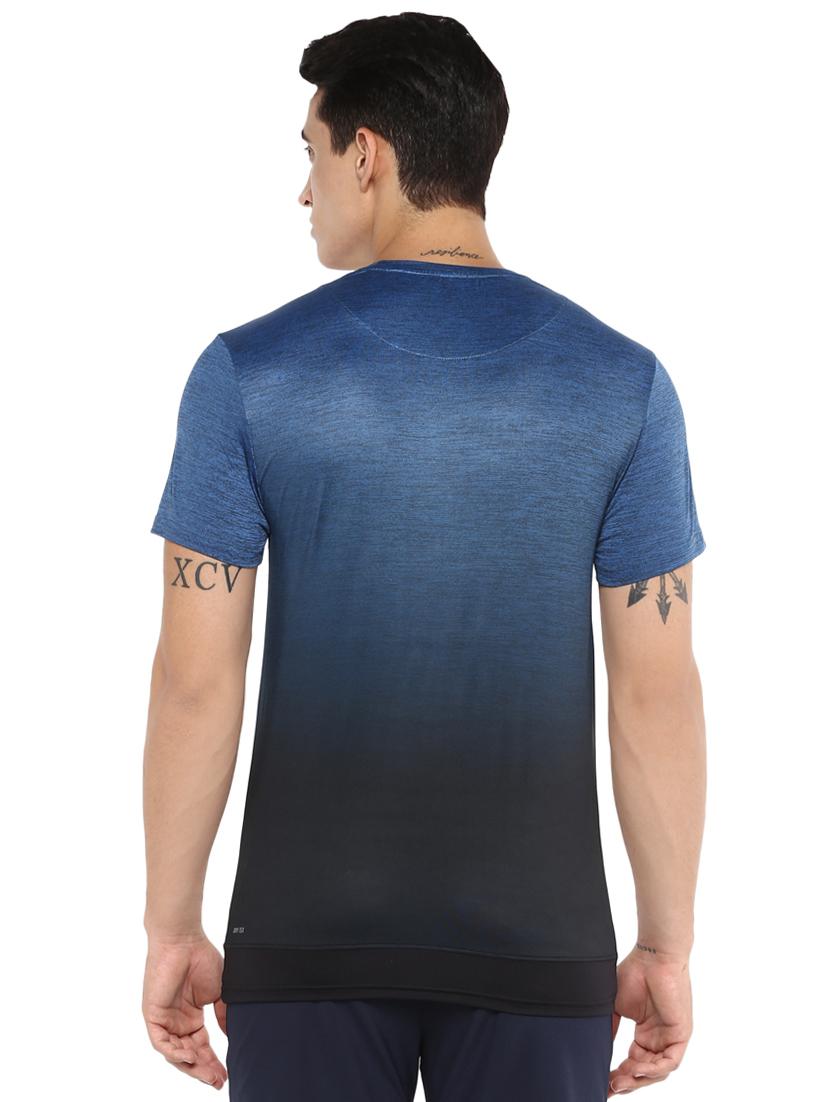blue melange polyester t-shirt - 16373198 - Zoom Image - 3