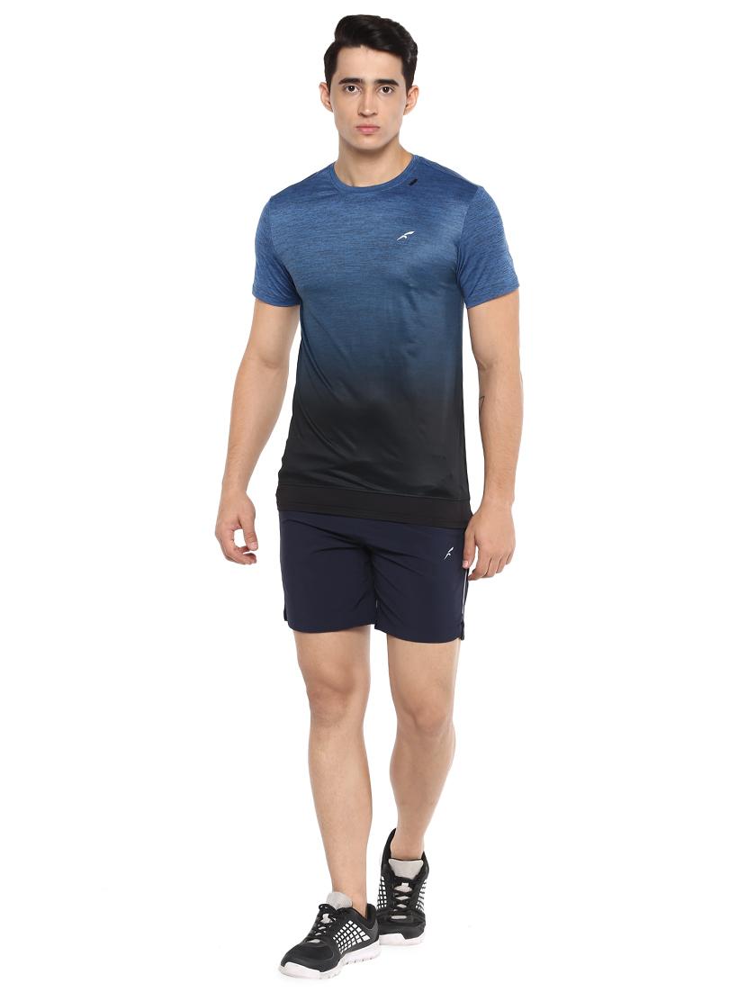 blue melange polyester t-shirt - 16373198 - Zoom Image - 4
