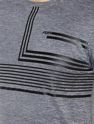 grey striped polyester t-shirt - 16373201 - Standard Image - 4