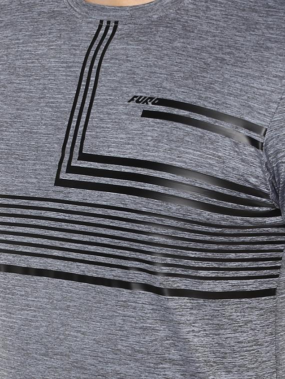 grey striped polyester t-shirt - 16373201 - Zoom Image - 4