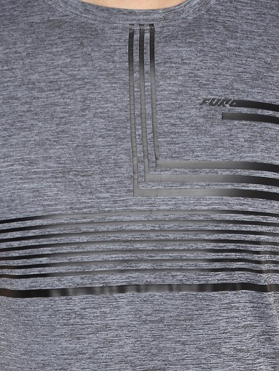 grey striped polyester t-shirt - 16373201 - Zoom Image - 5