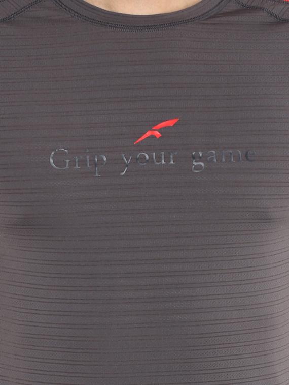 grey chest printed striped polyester t-shirt - 16373206 - Zoom Image - 5