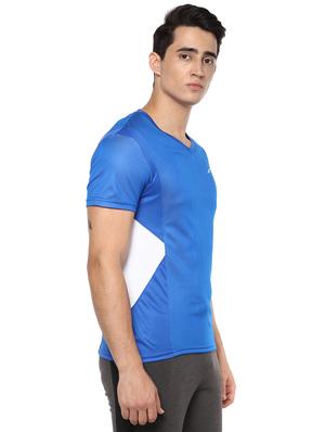 blue color block polyester t-shirt - 16373209 - Standard Image - 2