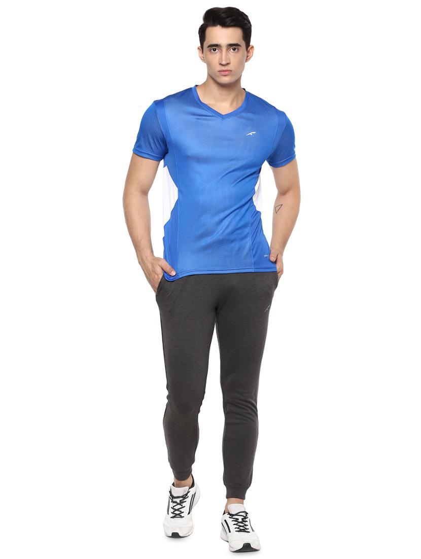 blue color block polyester t-shirt - 16373209 - Zoom Image - 4