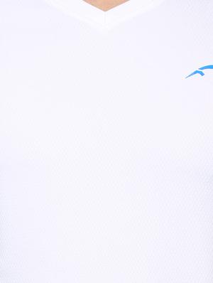 white color block polyester t-shirt - 16373210 - Standard Image - 5