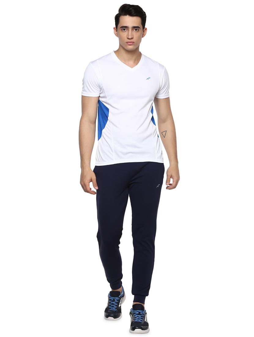 white color block polyester t-shirt - 16373210 - Zoom Image - 4