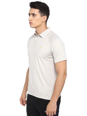 beige solid polo t-shirt - 16373218 - Standard Image - 2