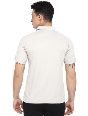 beige solid polo t-shirt - 16373218 - Standard Image - 3
