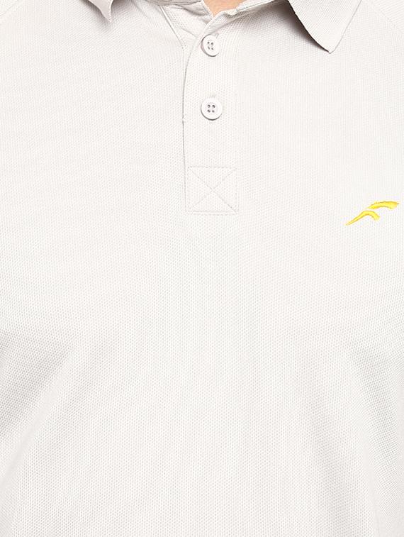 beige solid polo t-shirt - 16373218 - Zoom Image - 6