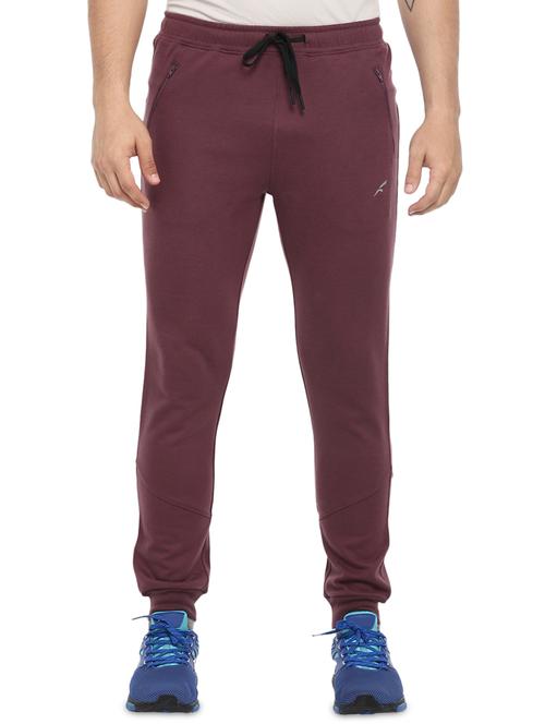 brown solid joggers - 16373230 - Standard Image - 1