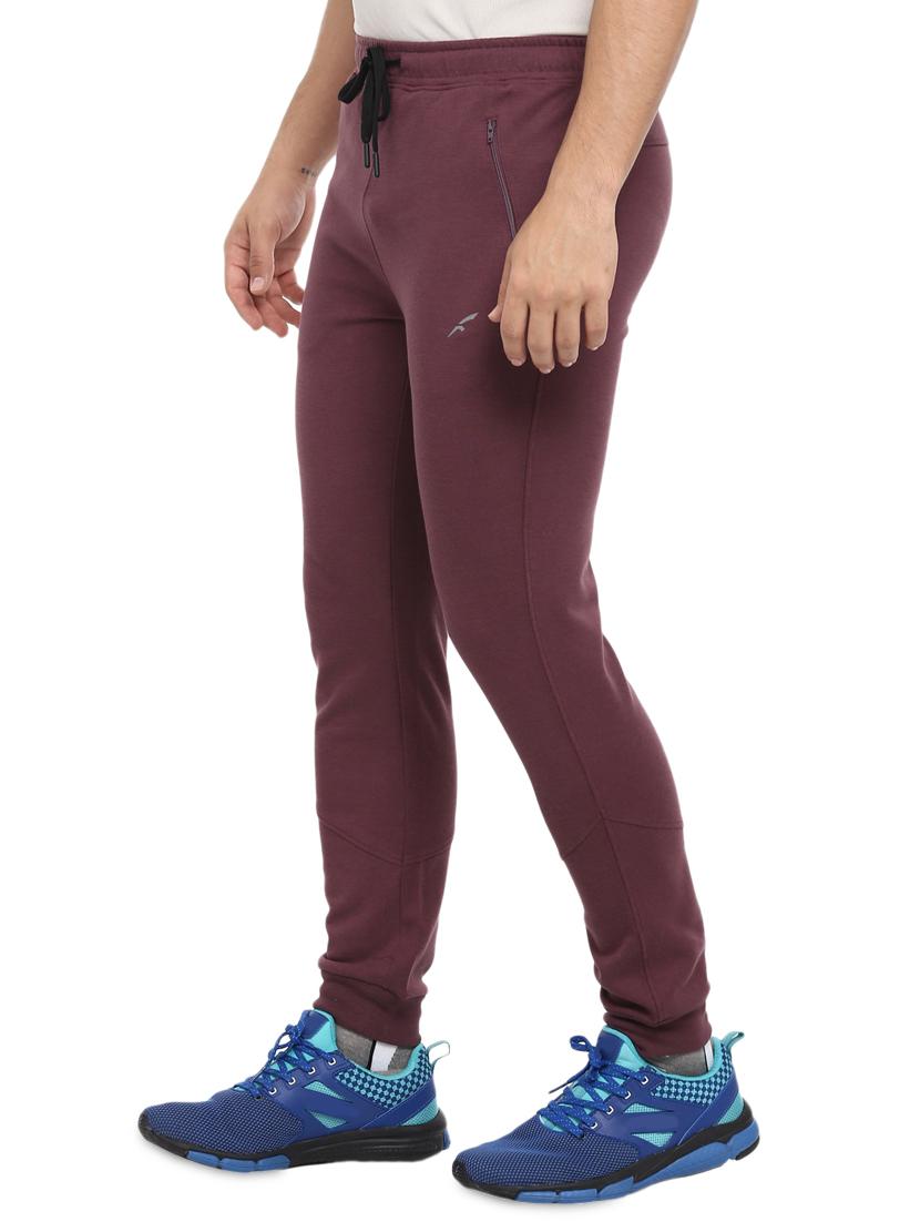 brown solid joggers - 16373230 - Zoom Image - 2