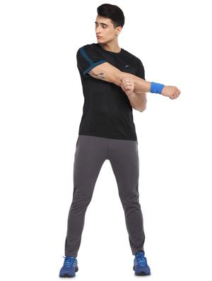 grey solid full length track pant - 16373233 - Standard Image - 4