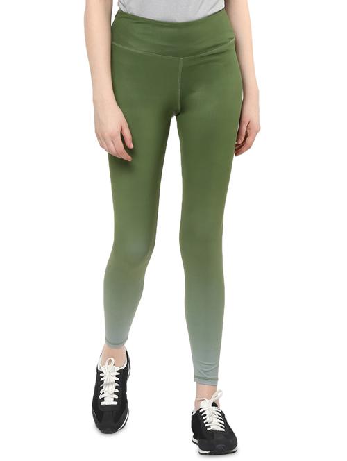 high rise solid sports leggings - 16373238 - Standard Image - 1