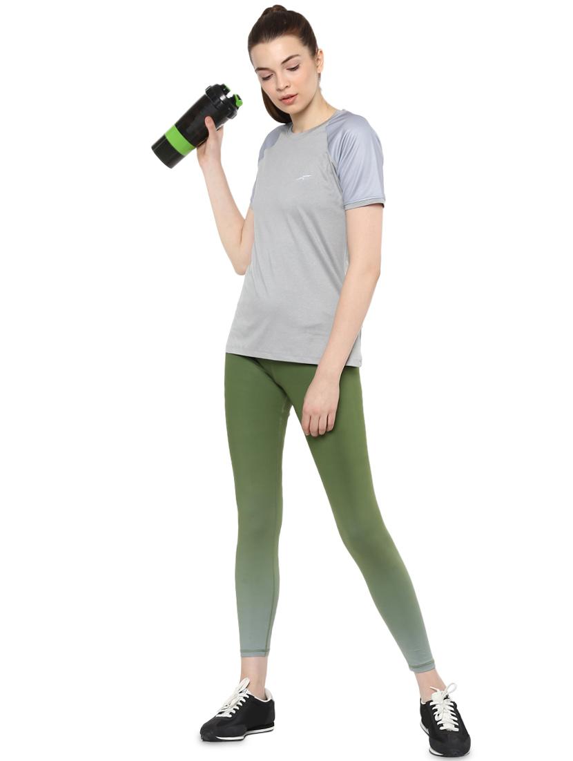 high rise solid sports leggings - 16373238 - Zoom Image - 4