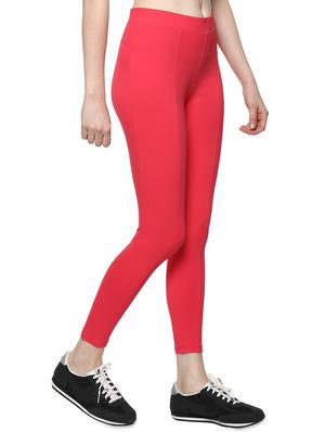 high rise solid sports leggings - 16373239 - Standard Image - 2