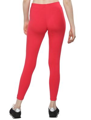 high rise solid sports leggings - 16373239 - Standard Image - 3