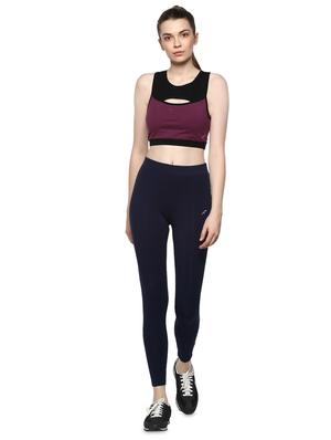 high rise solid sports leggings - 16373242 - Standard Image - 4