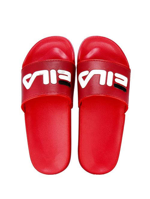 red leatherette slip on flip flops - 16373710 - Standard Image - 1