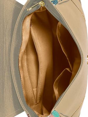 beige leatherette (pu) regular sling bag - 16374531 - Standard Image - 3