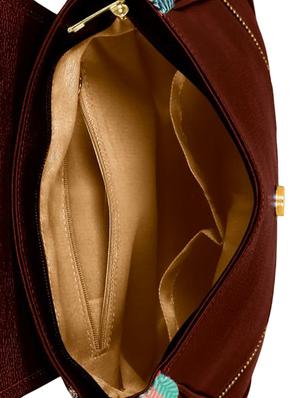 brown leatherette (pu) regular sling bag - 16374533 - Standard Image - 3