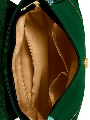 green leatherette (pu) regular sling bag - 16374534 - Standard Image - 3