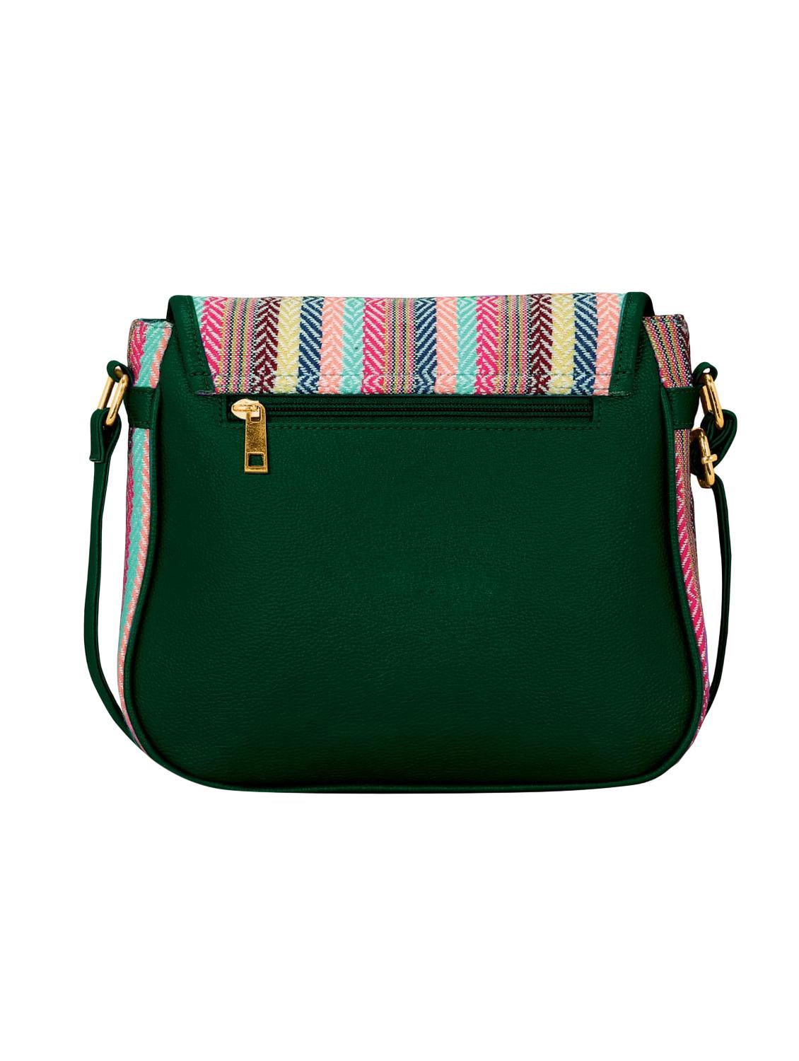green leatherette (pu) regular sling bag - 16374534 - Zoom Image - 2