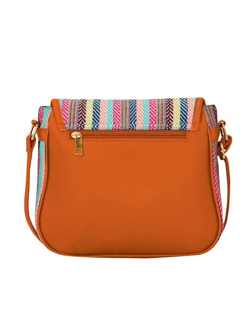 tan leatherette (pu) regular sling bag - 16374538 - Zoom Image - 2