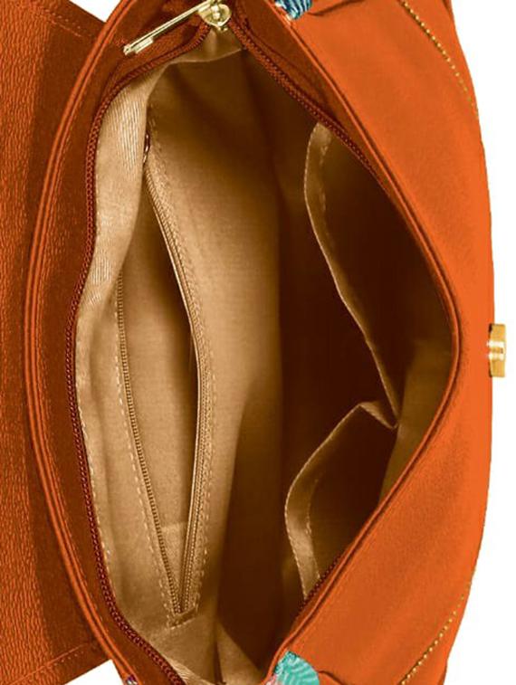 tan leatherette (pu) regular sling bag - 16374538 - Zoom Image - 3