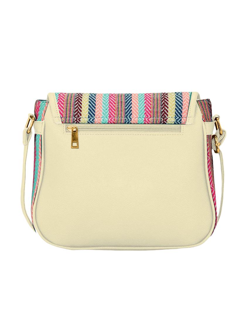 white leatherette (pu) regular sling bag - 16374540 - Zoom Image - 2