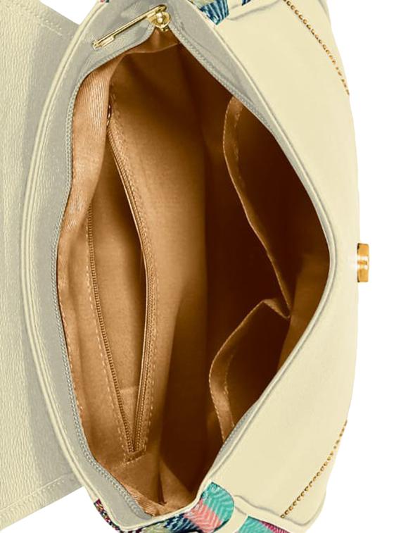 white leatherette (pu) regular sling bag - 16374540 - Zoom Image - 3