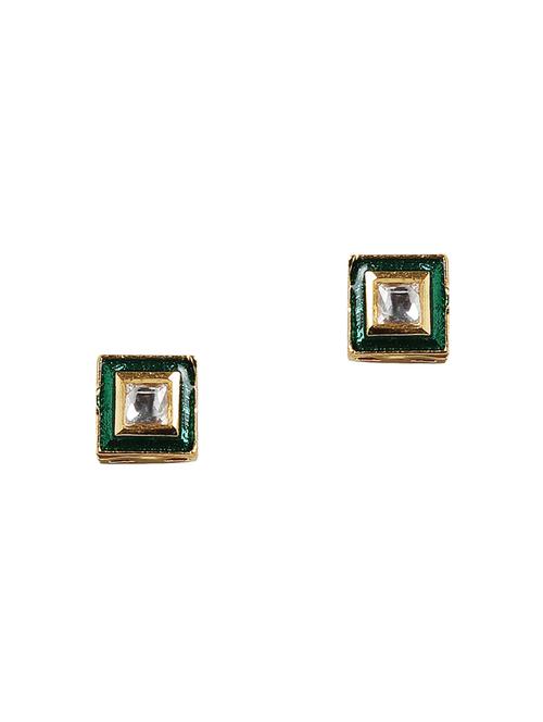 green brass studs earring - 16374697 - Very Small Image - 1