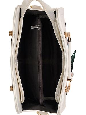 white leatherette (pu) handbag - 16375157 - Standard Image - 3