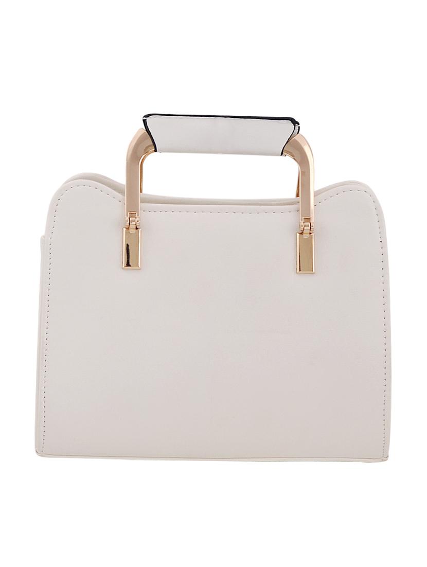 white leatherette (pu) handbag - 16375157 - Zoom Image - 2