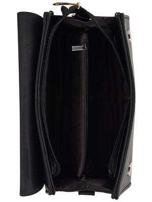 black leatherette (pu) handbag - 16375158 - Standard Image - 3