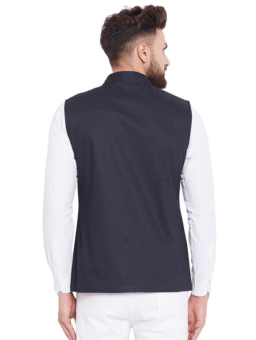 black printed nehru jacket - 16375309 - Zoom Image - 3