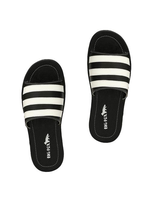 big fox black leatherette slip on slippers - 16375353 - Standard Image - 1