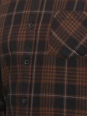 brown checkered casual shirt - 16375428 - Standard Image - 5