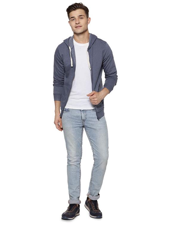grey solid hooded sweatshirt - 16375438 - Zoom Image - 4