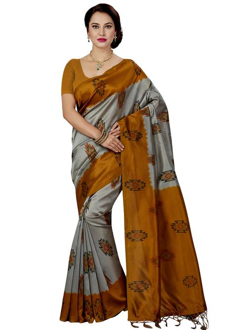 geometrical printed saree with blouse - 16377921 - Standard Image - 1