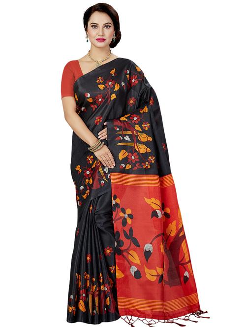 conversational printed saree with blouse - 16377922 - Standard Image - 1
