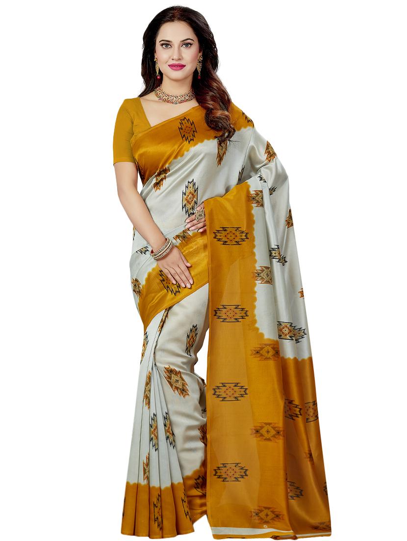 geometrical printed saree with blouse - 16377930 - Zoom Image - 1