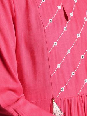 mirror work kurta palazzo set - 16378833 - Standard Image - 5