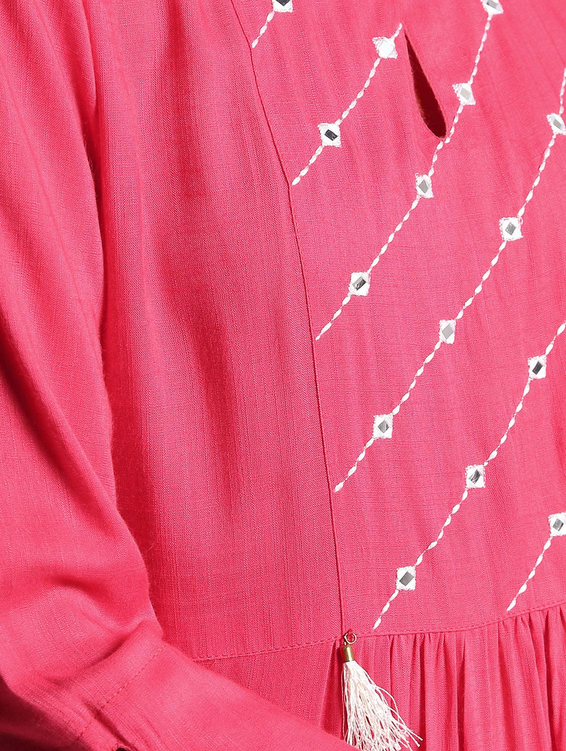 mirror work kurta palazzo set - 16378833 - Zoom Image - 5