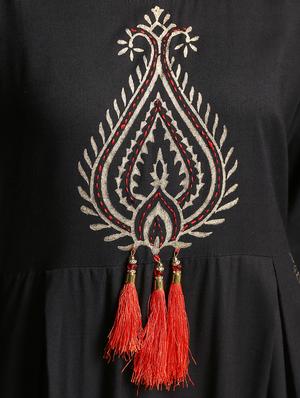 block print flared kaantha kurta - 16378848 - Standard Image - 5