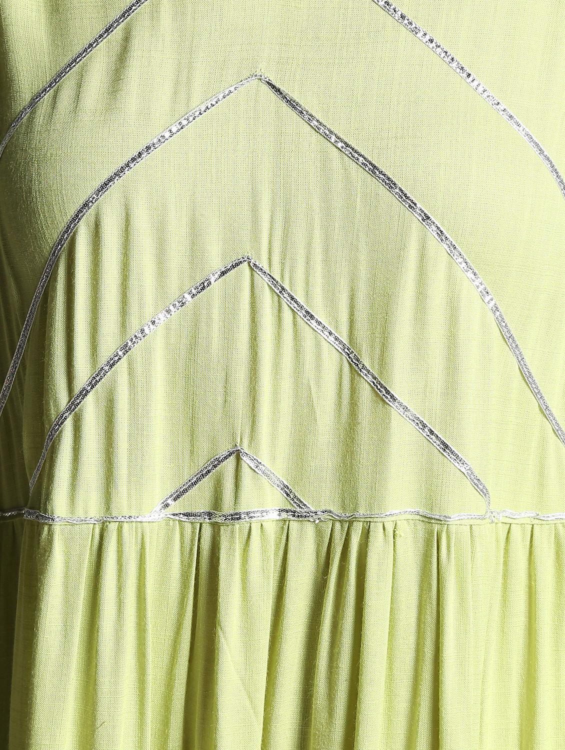 gota work tiered kurta - 16378855 - Zoom Image - 6