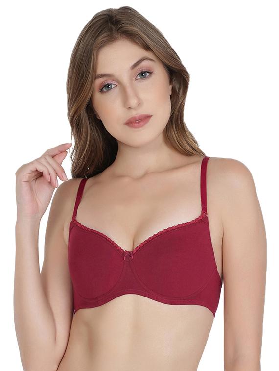 bow patch lace detail t-shirt bra - 16378904 - Zoom Image - 1