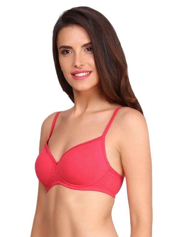 bow patch lace detail t-shirt bra - 16378911 - Zoom Image - 2