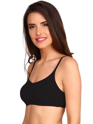 black cotton regular bra - 16378916 - Standard Image - 2